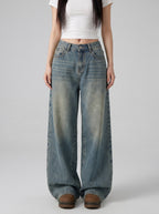 Livia Baggy Wide-Leg Jean on model