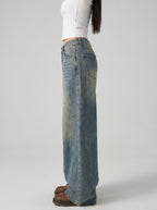 Livia Baggy Wide-Leg Jean on model