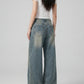 Livia Baggy Wide-Leg Jean on model