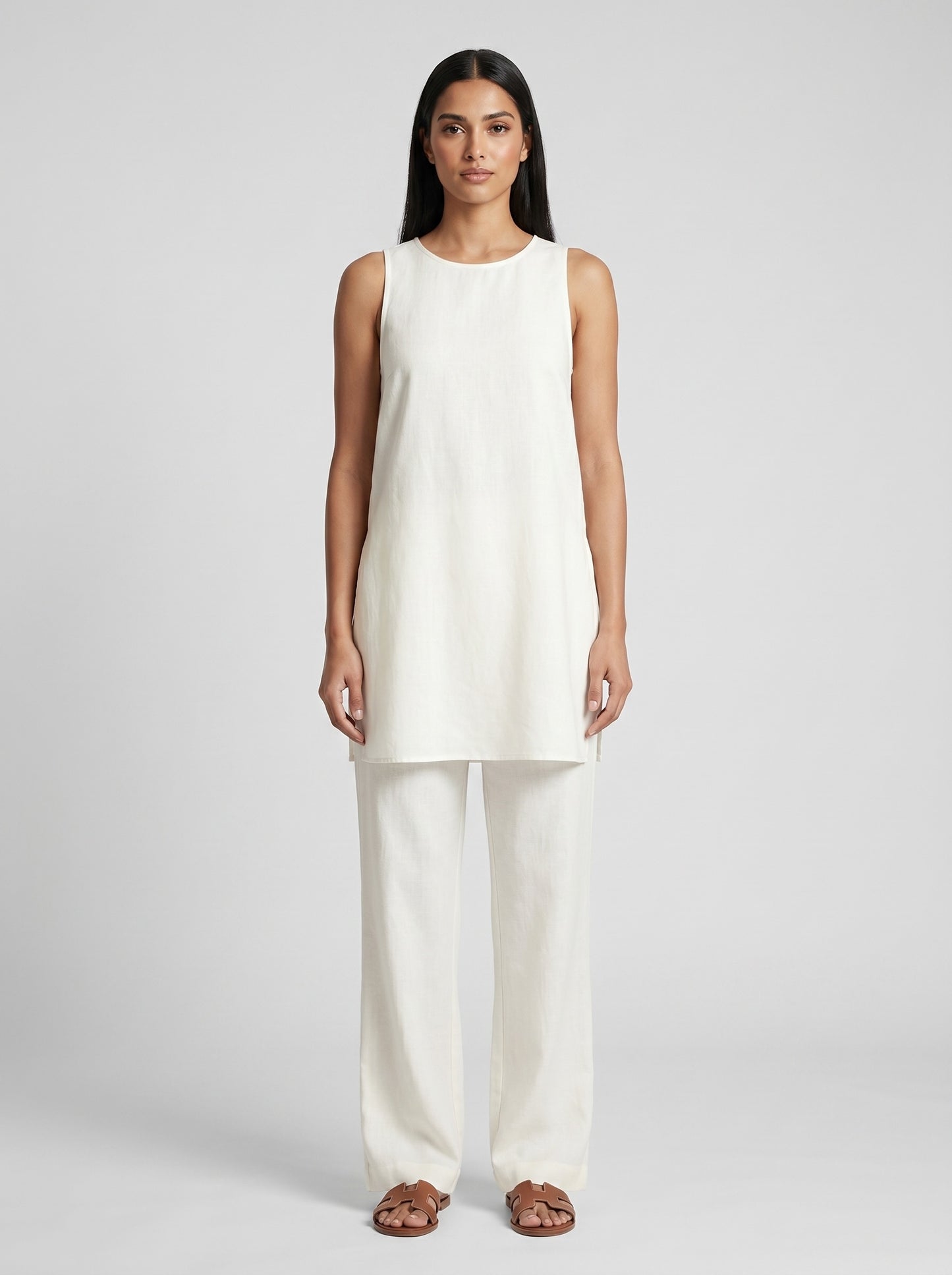 Ludovica Linen Co-Ord Set on model