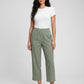 Marcella Cropped Linen Pant on model