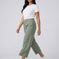 Marcella Cropped Linen Pant on model
