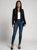 Margot Military Button Jacket on model