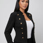 Margot Military Button Jacket on model