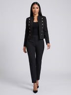 Margot Military Button Jacket on model
