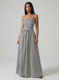 Marina Striped Maxi Dress on model