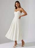 Marinella Eyelet Pleated Sundress on model