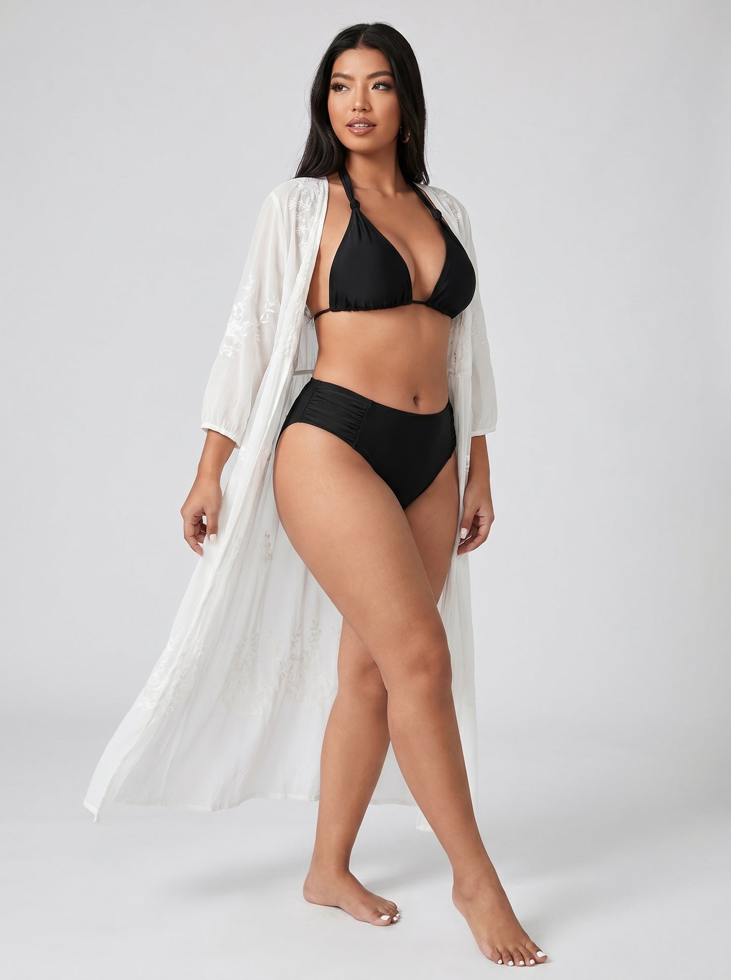 Marisa Triangle Bikini on model