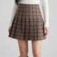 Mirabella Pleated Plaid Skirt on model