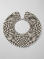 Nives Beaded Statement Collar Necklace on model
