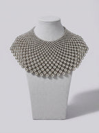 Nives Beaded Statement Collar Necklace on model