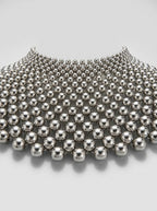 Nives Beaded Statement Collar Necklace on model