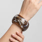 Noa Chunky Resin Bangle on model