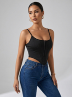 Noelia Boned Corset Cami Top on model