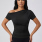 Noemi One-Shoulder Top on model
