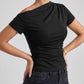 Noemi One-Shoulder Top on model