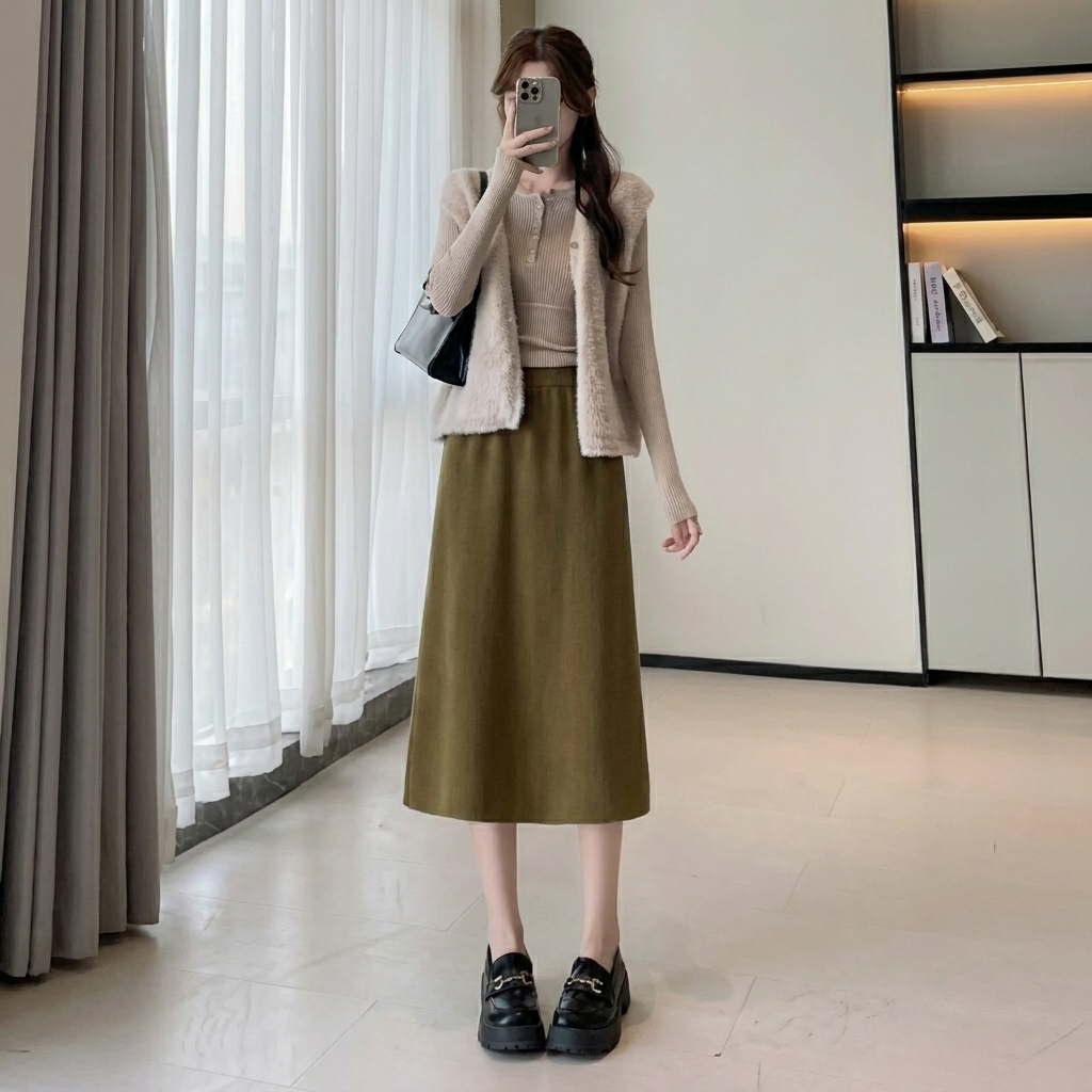 Nora Knit Midi Skirt — Oli Amore