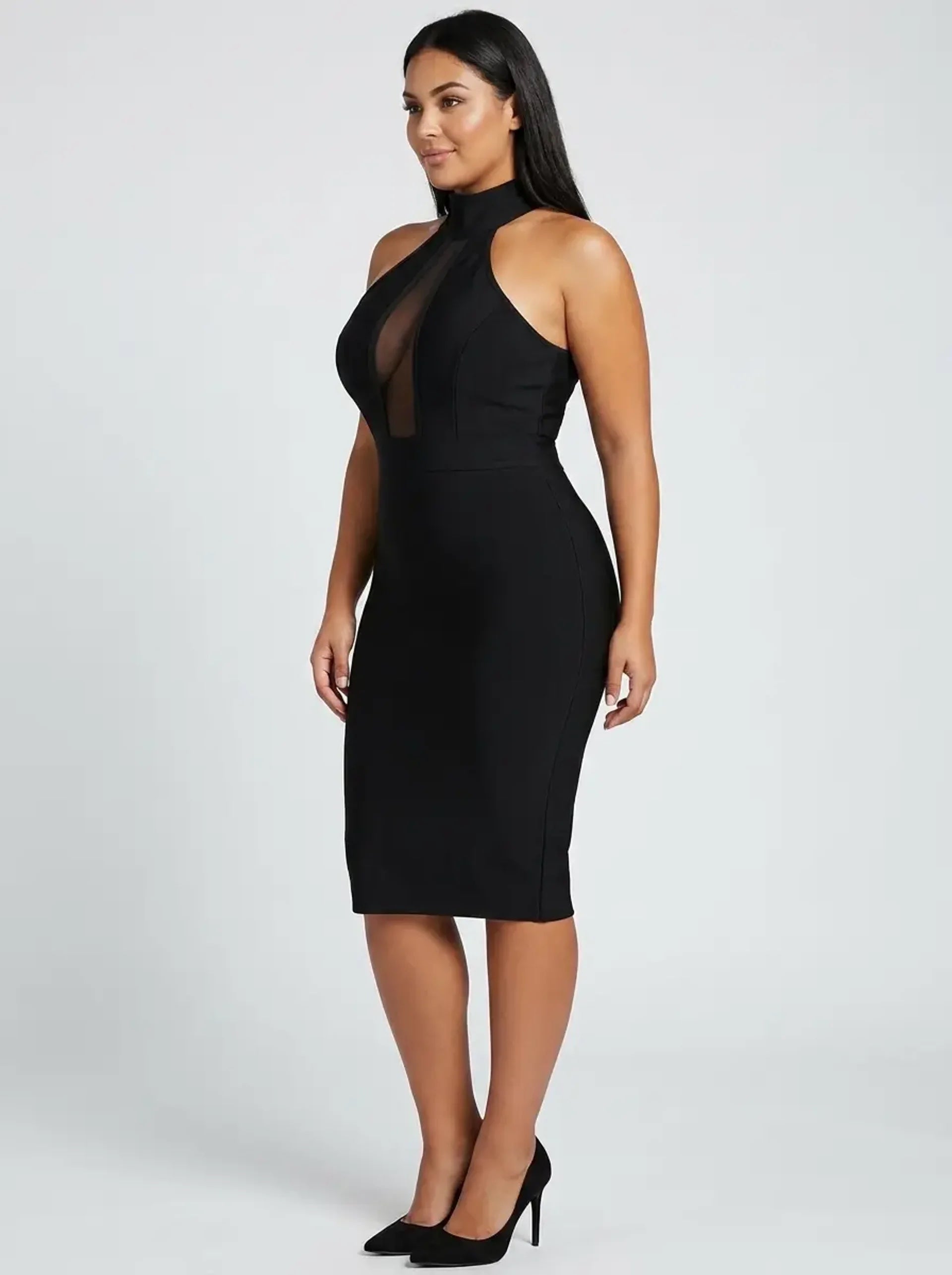 Nova Sleeveless Bodycon Dress on model