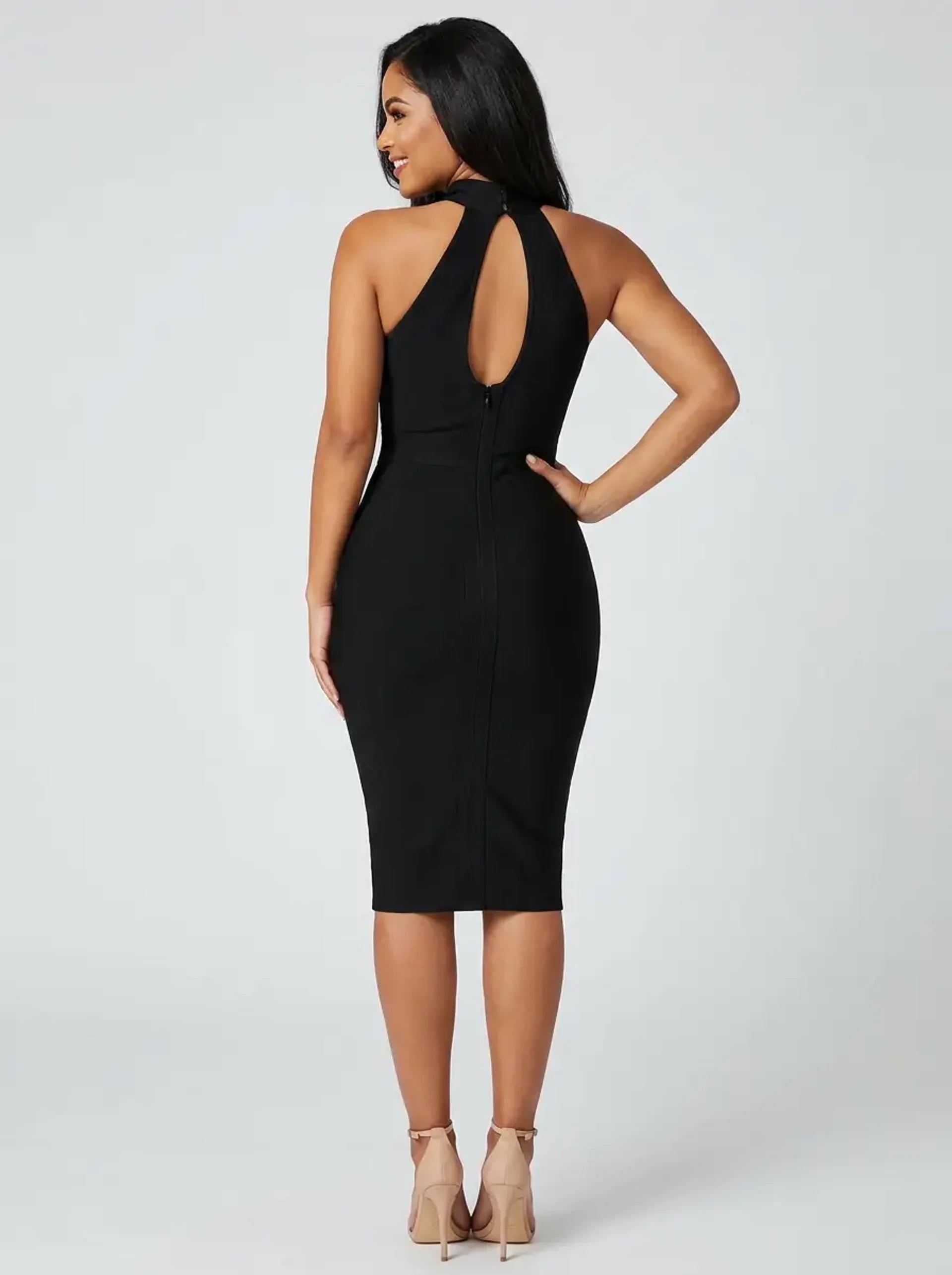 Nova Sleeveless Bodycon Dress on model
