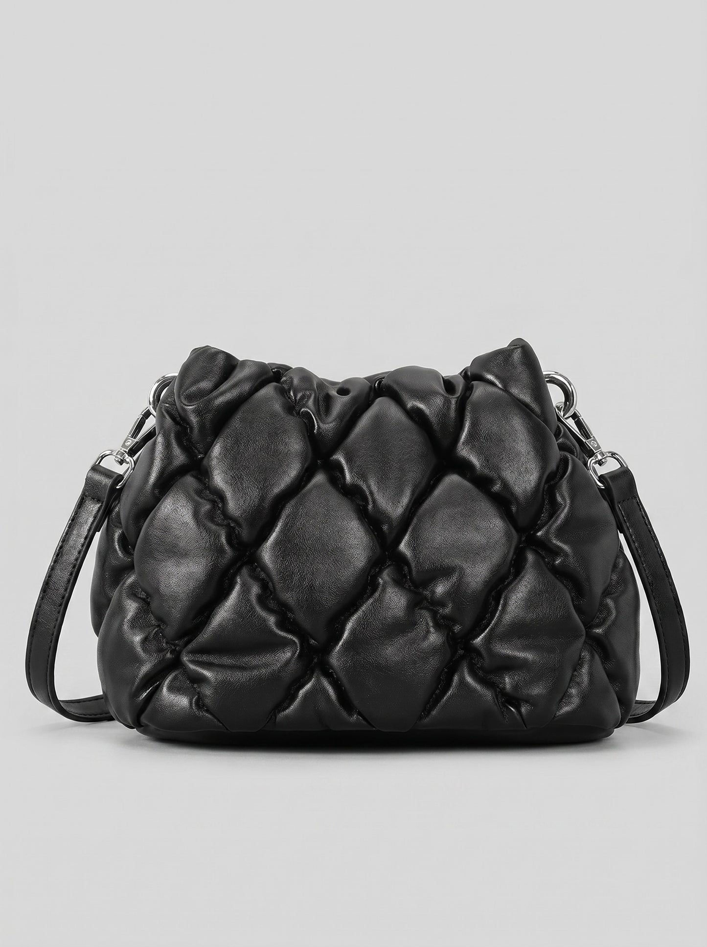 Nuvola Quilted Pillow Shoulder Bag on model