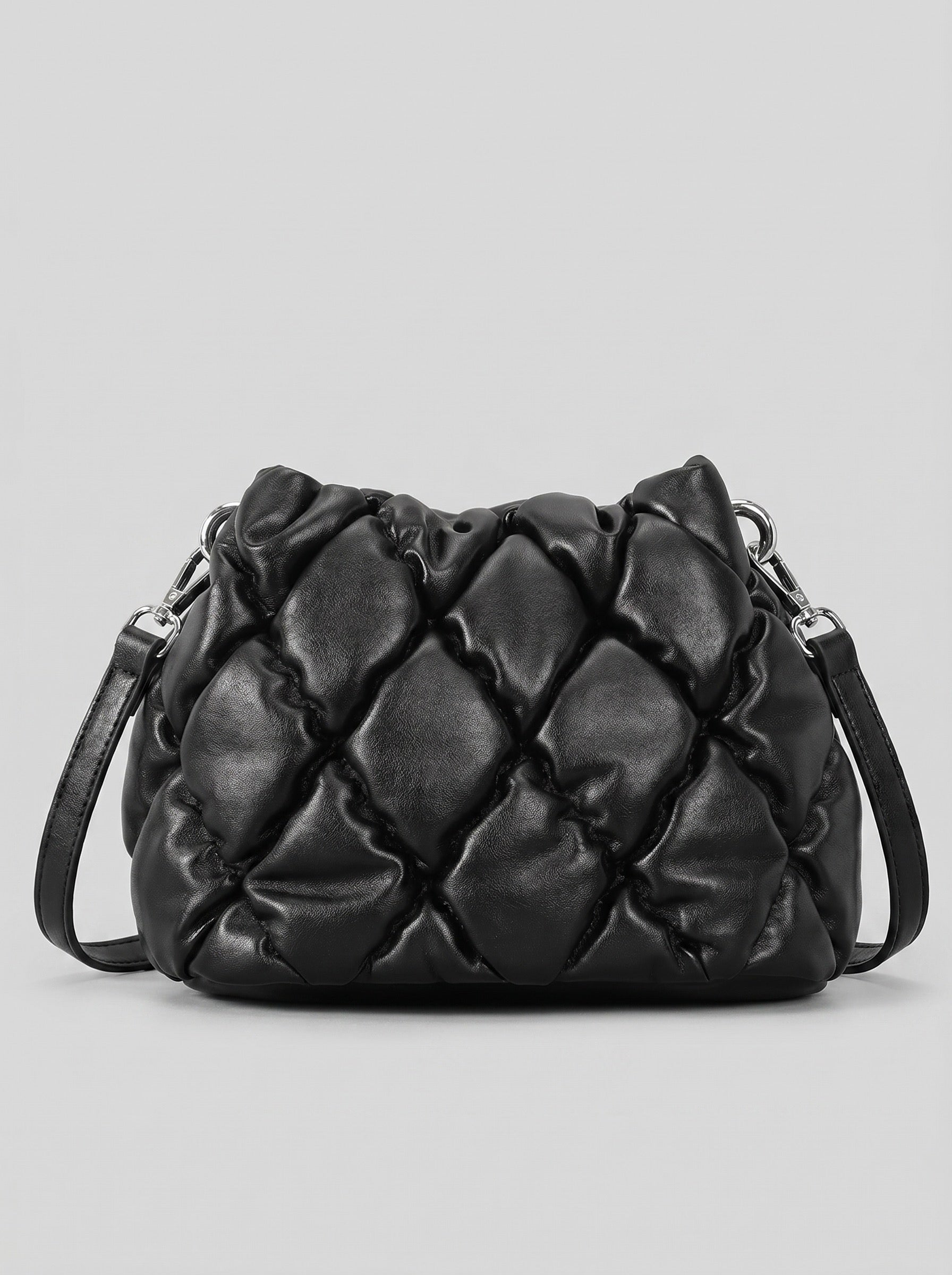 Nuvola Quilted Pillow Shoulder Bag on model