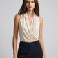 Olimpia Halter Cowl Top on model