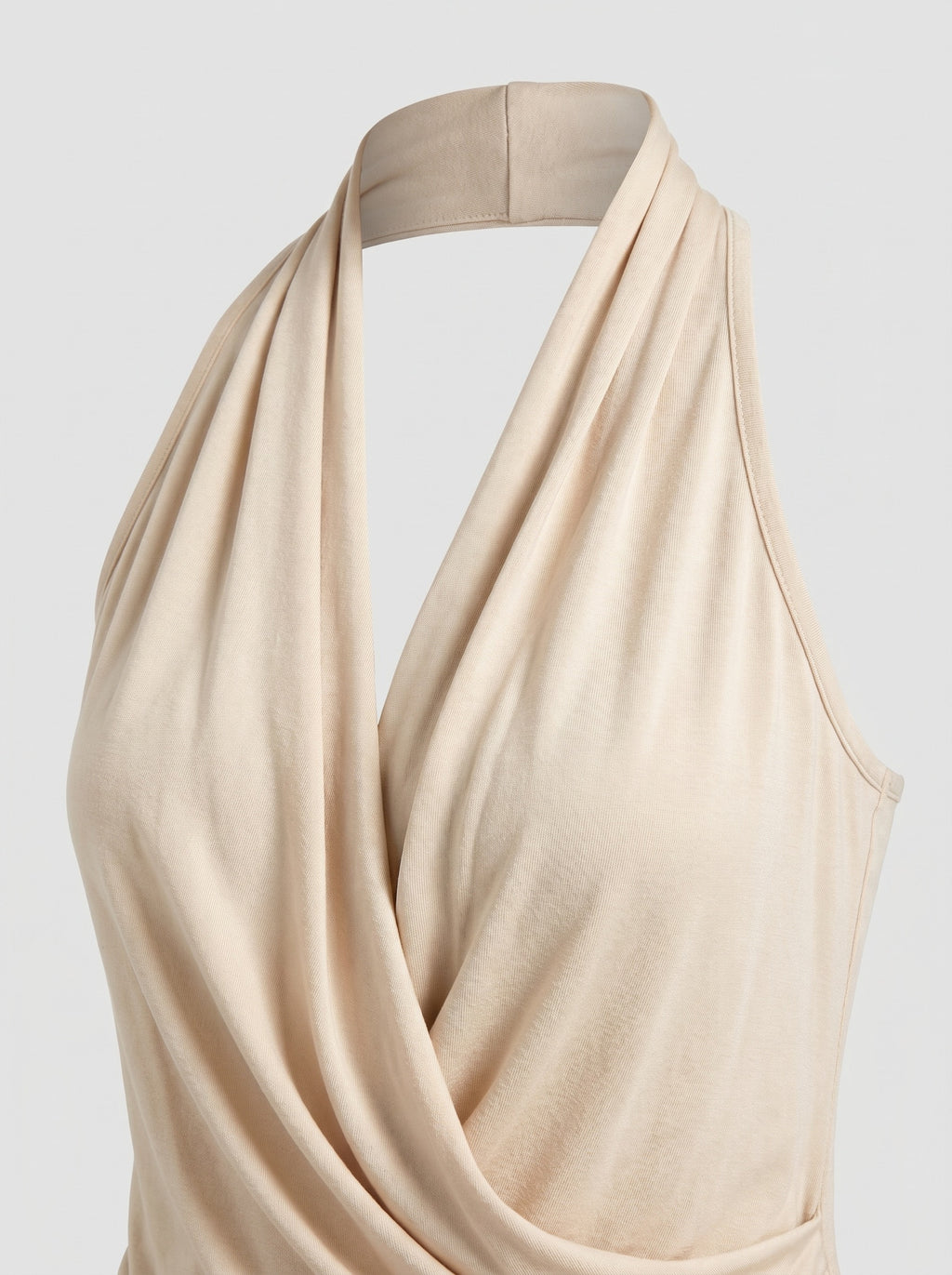 Olimpia Halter Cowl Top on model