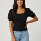 Ortensia Puff-Sleeve Top on model