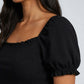 Ortensia Puff-Sleeve Top on model