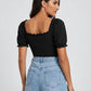 Ortensia Puff-Sleeve Top on model