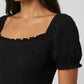 Ortensia Puff-Sleeve Top on model