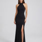 Ottavia Halter Maxi Gown on model
