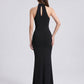 Ottavia Halter Maxi Gown on model