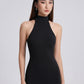 Ottavia Halter Maxi Gown on model
