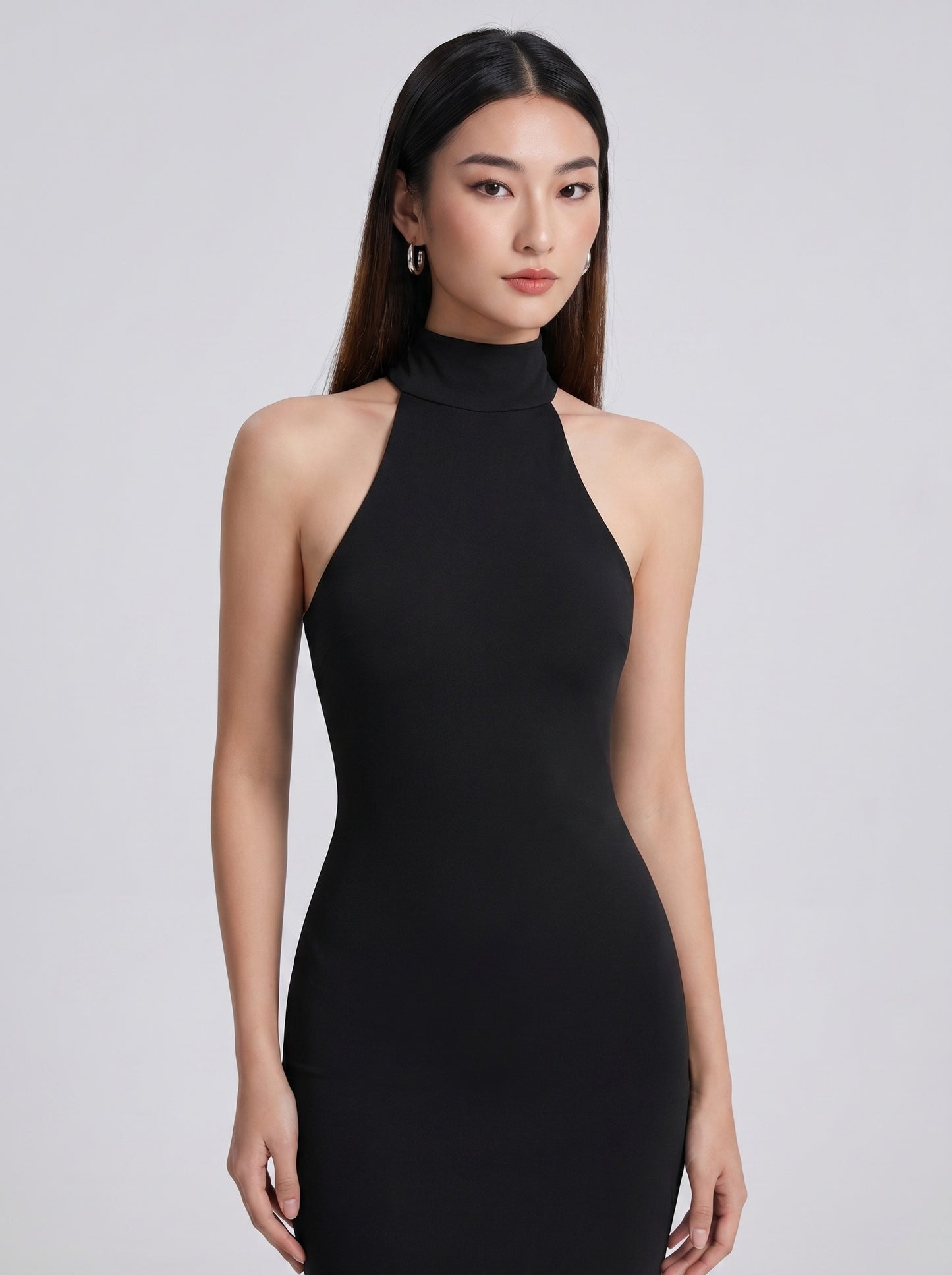 Ottavia Halter Maxi Gown on model