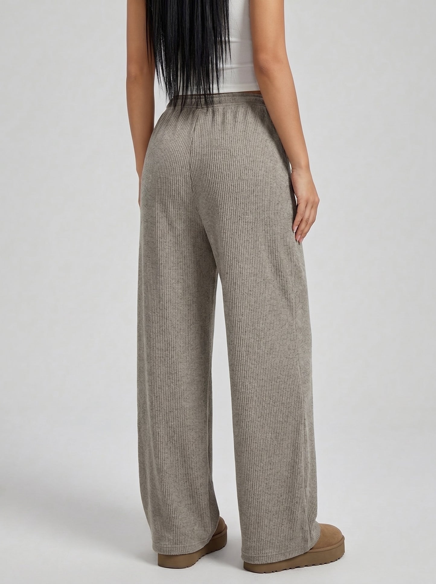 Paloma Wide Leg Drawstring Pant on model