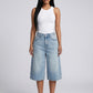 Penelope Denim Jorts on model