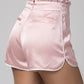Perla Satin Dressy Short on model