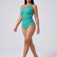 Pippa One-Shoulder Swimsuit on model