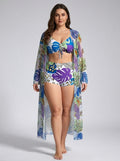 Portofina Tropical Boyshort Swim Set on model