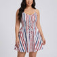 Portofino Striped Sundress on model