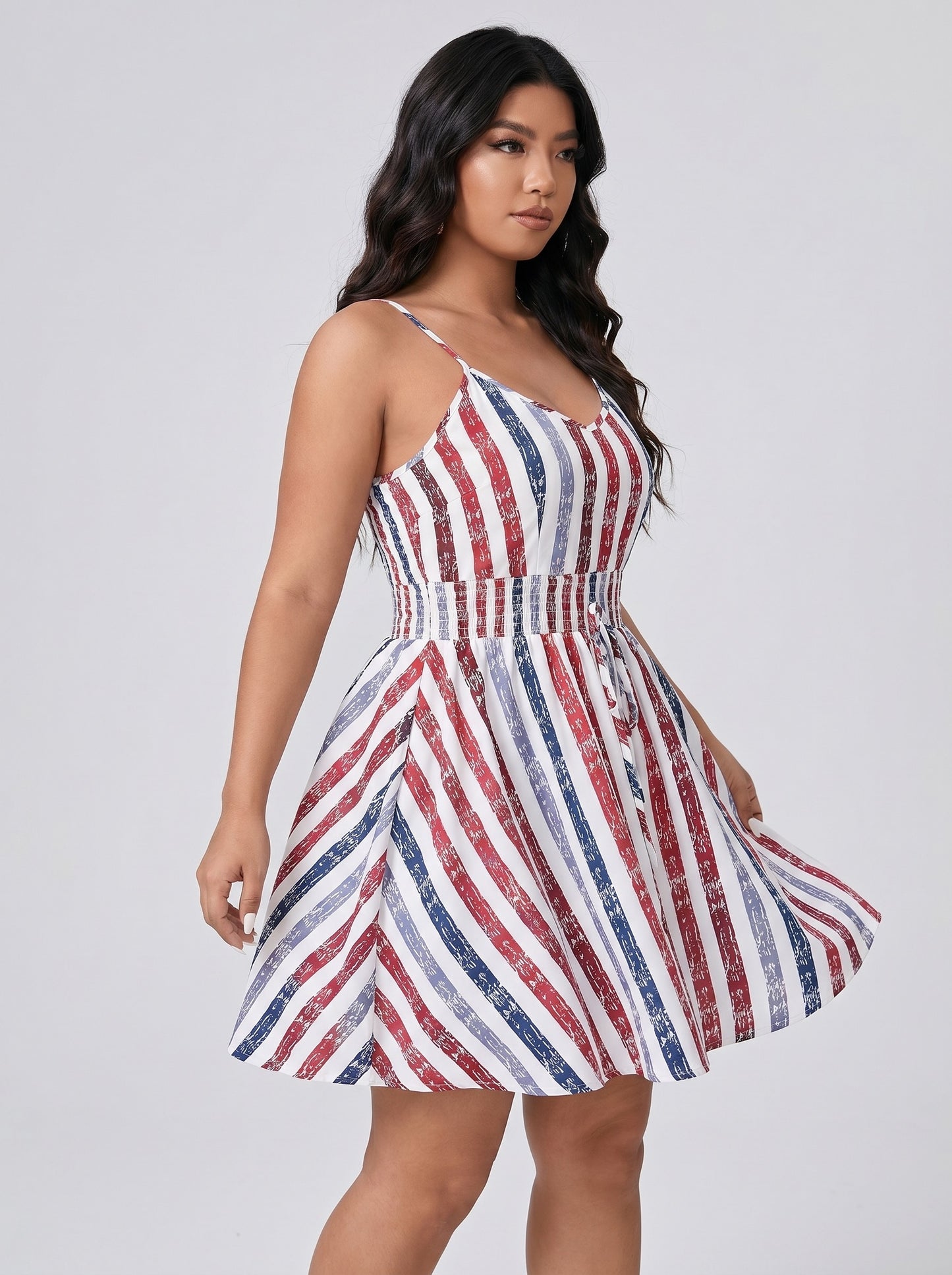 Portofino Striped Sundress on model