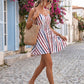 Portofino Striped Sundress on model