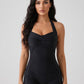 Renata Ruched Halter One-Piece on model