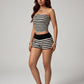 Riva Stripe Tube & Short Set on model