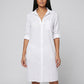 Riviera Linen Shirt Dress on model