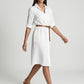 Riviera Linen Shirt Dress on model