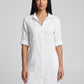 Riviera Linen Shirt Dress on model