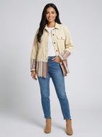 Romilda Corduroy Trucker Jacket on model