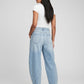 Romina Barrel Leg Jeans on model